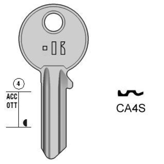 KEYLINE ΚΛΕΙΔΙ ΣΠΙΤΙΟΥ CA4S (CS205) ΚΙΤΡΙΝΟ