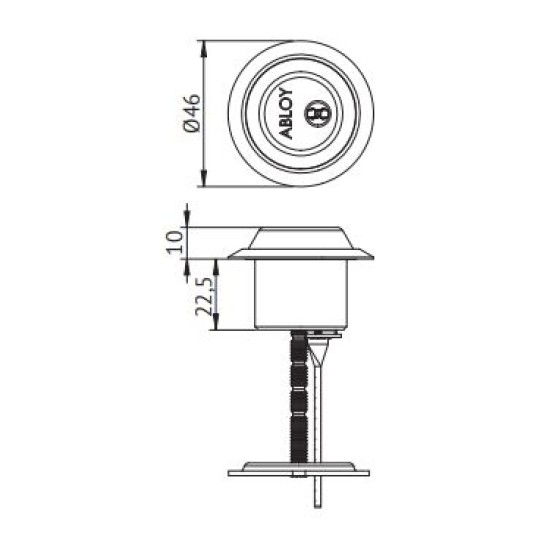 ABLOY ΚΥΛΙΝΔΡΟΣ ΦΙΝΛΑΝΔΙΚΟΥ ΤΥΠΟΥ NICKEL (CY414T)