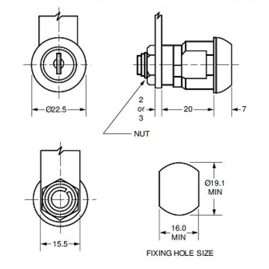 EUROLOCKS ΚΥΛΙΝΔΡΑΚΙ ΜΕ ΕΠΑΝΑΦΟΡΑ 25mm
