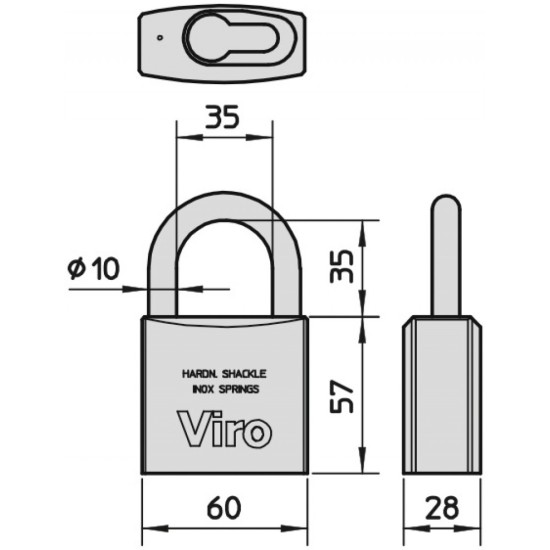 VIRO ΛΟΥΚΕΤΟ 60mm ΜΕ ΘΕΣΗ ΓΙΑ ΚΥΛΙΝΔΡΟ (304)