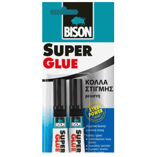 BISON ΚΟΛΛΑ ΣΤΙΓΜΗΣ SUPER GLUE  1+1 ΔΩΡΟ